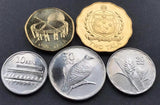 Samoa, Set 5 PCS Coins, 10 Sene - 2 Tala, Original Coin for Collection