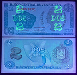 Venezuela 2 Bolivares,1989 P-69, UNC Banknote for Collection