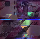 Kenya 50 Shillings, 2019 P-52, UNC Banknote for Collection