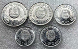 N-K, N- Korea, Set 5 PCS Coins, Flower Edition, Original Coin for Collection