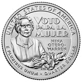 American, Set 4 PCS Coins, 2022 Women, Quarter, Original Coin for Collection