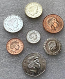 Britain, Set 7 PCS Coins, 2008, Original Coin for Collection