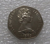 Island of Man, 50 Penny, 1983, Original Coin for Collection