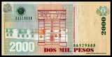 Colombia, 2000 Pesos, 2008, P-457i, UNC Original Banknote for Collection