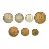 CCCP USSR Russia Set 7 PCS Coins, Old Coin for Collection