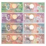 Suriname Set 4 PCS, (25,100,250,500 Gulden) P132-135 Banknotes, UNC Banknote for Collection