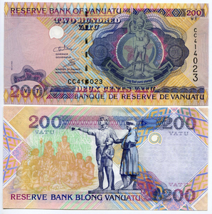 Vanuatu, 200 Vatu, 1995, P-8c, UNC Original Banknote for Collection