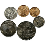 New Zealand Set 6 PCS Coins, 1967 Coin for Collection