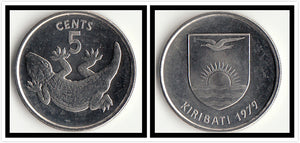 Kiribati 5 Cent 1979 Original Coin, 1 piece