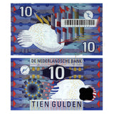 Netherlands 10 Gulden, 1997 P-99, AUNC Banknote for Collection