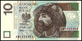 poland 10 Zlotych P-183 UNC Original Banknote 1 piece