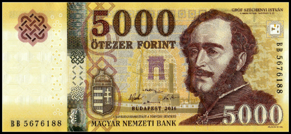 Hungary, 5000 Forint, 2016, P-New, UNC Original Banknote for Collection