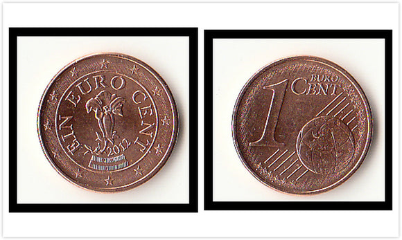Austria 1 Euro Cent ( random year ) Km#3082 original UNC coin
