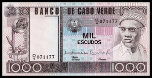 Cape Verde, 1000 Escudos, 1977, P-56, UNC Original Banknote for Collection