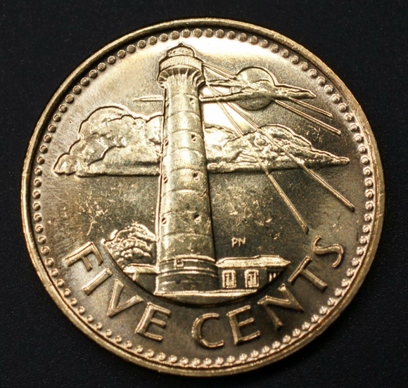 Barbados, 5 Cents, 2008, UNC Original Coin for Collection