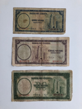 China, Set 3 PCS, 1937, (1 5 10 Yuan) Banknotes, Bank of China, Used Condition XF, Original Banknote for Collection