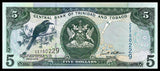 Trinidad and Tobago 5 Dollars P-42 UNC original banknote