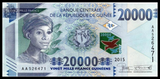 Guinea, 20000 Francs, 2015, P-50, UNC Original Banknote for Collection