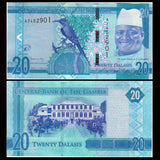 Gambia, Set 3 PCS, 5,10,20 Dalasis, 2014-2015 P-31 32 33, UNC Original Banknote for Collection, Paper Money, 1 Set