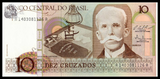 Brazil, 10 Cruzados, 1987, P-209b, UNC Original Banknote for Collection