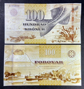 Faero Island, 100 Krona, 2011, P-30, UNC Original Banknote for Collection