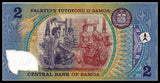 Samoa 2 Tala Polymer Banknote 1990 P-31e UNC Original Banknote