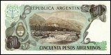 Argentina, 50 Pesos, 1983-85 Random Year, P-314, UNC Original Banknote for Collection