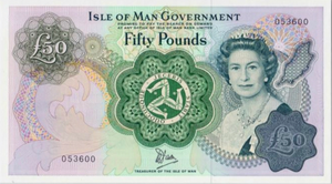 Isle of Man, 50 Pounds, 1983, UNC Original Banknote for Collection