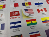 193 national +16 areas flags stickers flag for mark countries map country toy collection sticker decor kit