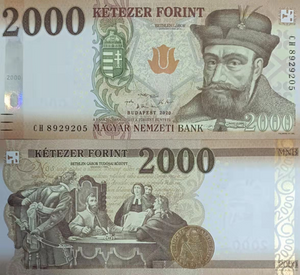 Hungary, 2000 Forint, 2020, UNC Original Banknote for Collection