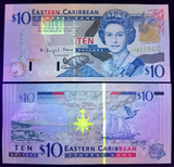 Eastern Caribbean, 10 Dollars, 2003, P-42G, UNC Original Banknote for Collection