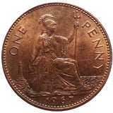 British 1 Penny 1967 ELIZABETH II  Coin UK ENGLAND 31mm  original