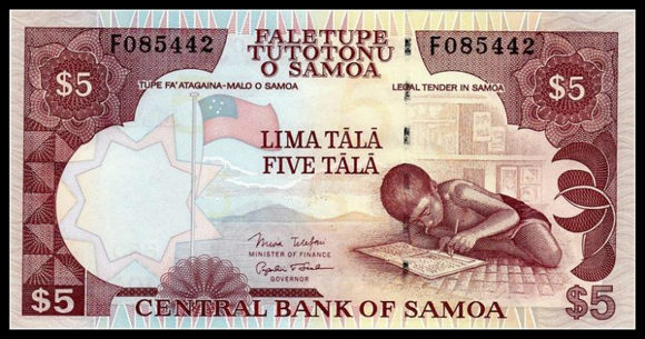 Samoa, 5 Tala, 2005, P-33c, UNC Original Banknote for Collection