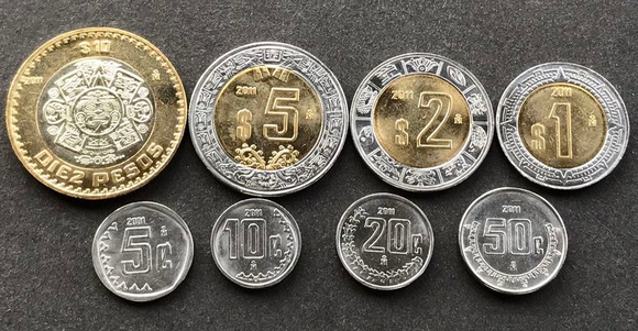 Mexico Set 8 PCS Coins, Coin for Collection