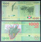 Burundi, 1000 Francs, 2015 P-51, UNC Original Banknote for Collection