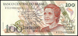 Brazil 100 Cruzados Novos 1989 P-220 UNC original Banknote