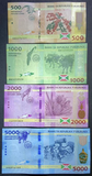 Burundi, Set  5 PCS, 500, 1000, 2000, 5000, 10000 Francs Banknotes, UNC Original Banknote for Collection