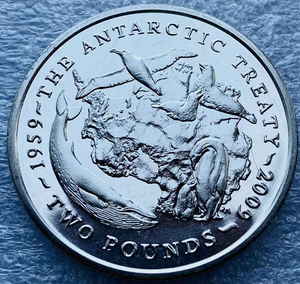 British Antarctic Territory, 2 Pounds, 2009, UNC Original Coin for Collection