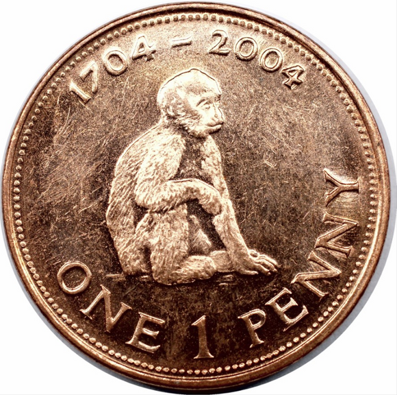 Gibraltar, 1 Penny, 2004, AUNC Original Coin for Collection