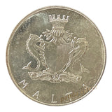 Malta 1 Pound, 1972-1978 Random Year, Rare Coin, AUNC Condition