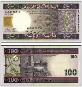 Mauritania 100 Ouguiya P-10 UNC Original Banknote