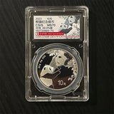2016 - 2023 Panda Silver Commemorative Graded Coin, Real Original Silver 30g Coin with Case for Collection, China 10 Yuan Chinese New Year Gift Coin