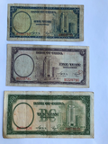 China, Set 3 PCS, 1937, 1 5 10 Yuan, China Bank Issued Banknotes, Used XF Condition, Old Rare Banknote for Collection
