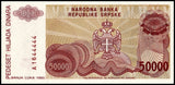 Bosnia Herzegovina 50000 Dinara banknote 1993 P-150 Original Banknote