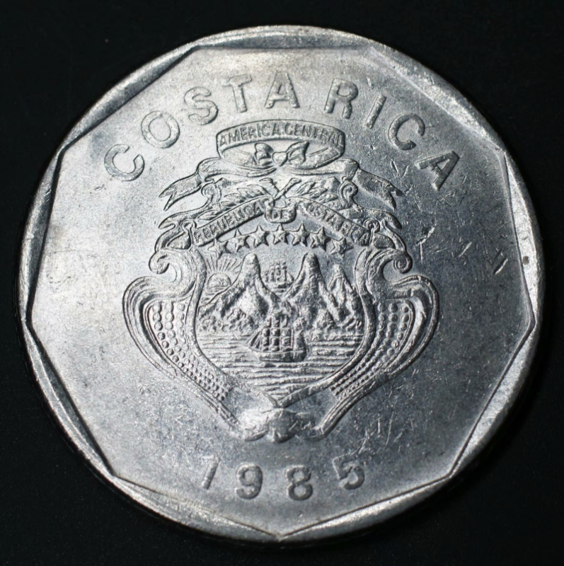 Costa Rica, 20 Colones, 1983-94 Random Year, VF Used Condition ...
