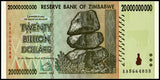 Zimbabwe 20 Billion Dollars 2008 P-86 AUNC original Banknote