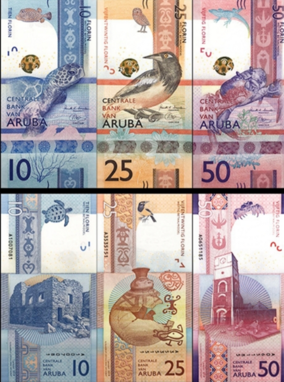 Aruba, (10-50 Florin),  Set 3 PCS Banknote, 2019, UNC Original Banknote for Collection