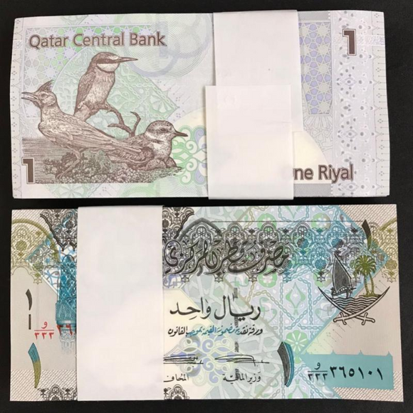 Qatar, 1 Riyal, 2008, P-28, Full Bundle, UNC Original Banknote for Collection