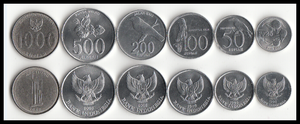 Indonesia, Set 6 PCS Coins, UNC Original Coin for Collection
